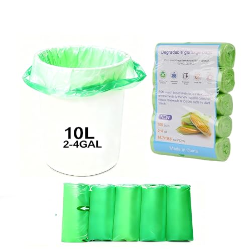 Green Biodegradable Trash Bags (2-4 Gallon 100 Count)
