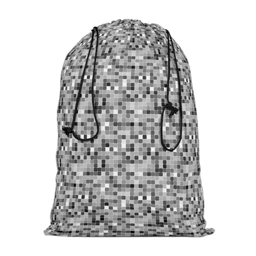Image of ArtzFolio Black & White Square | Reusable Sack Bag | Bag for Gym, Storage, Vegetable & Travel
