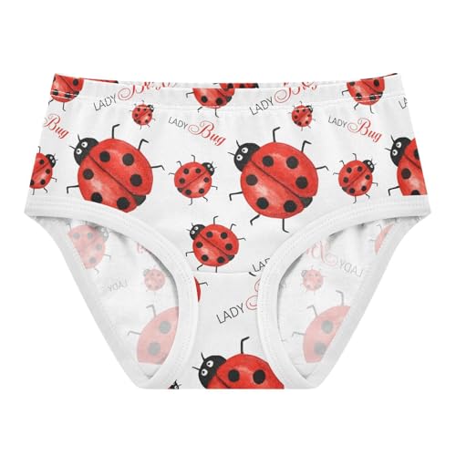 Wusikd Cartoon Insects Girls Underwear Cotton Ladybugs Girls Briefs Soft Toddler Underwear 4T Multi
