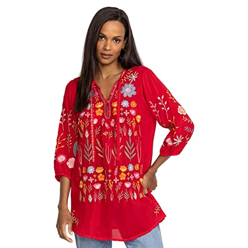 Johnny Was Women's Mikah Tunic Shirt, Raspberry (as1, alpha, s, regular, regular)3