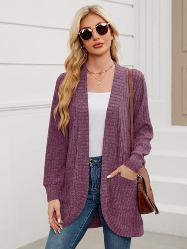 Image of BELAROI Women Plus Size Cardigan Sweater Fall Outfit