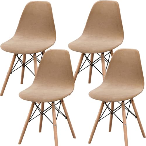 HLTQL Fundas para Sillas De Comedor Pack 4/2/6 Funda De Silla Nordica Terciopelo Fundas Sillas Ajustables Cocina ExtraíBles Y Lavables Cubiertas para Sillas (#15,4pcs)
