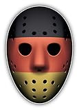 Germany Flag Ice Hockey Goalie Mask Sticker | Car Bumper, Laptop, Water Bottle, Wall, Window Waterproof Vinyl Sticker Decal | Longer Side 3'' |