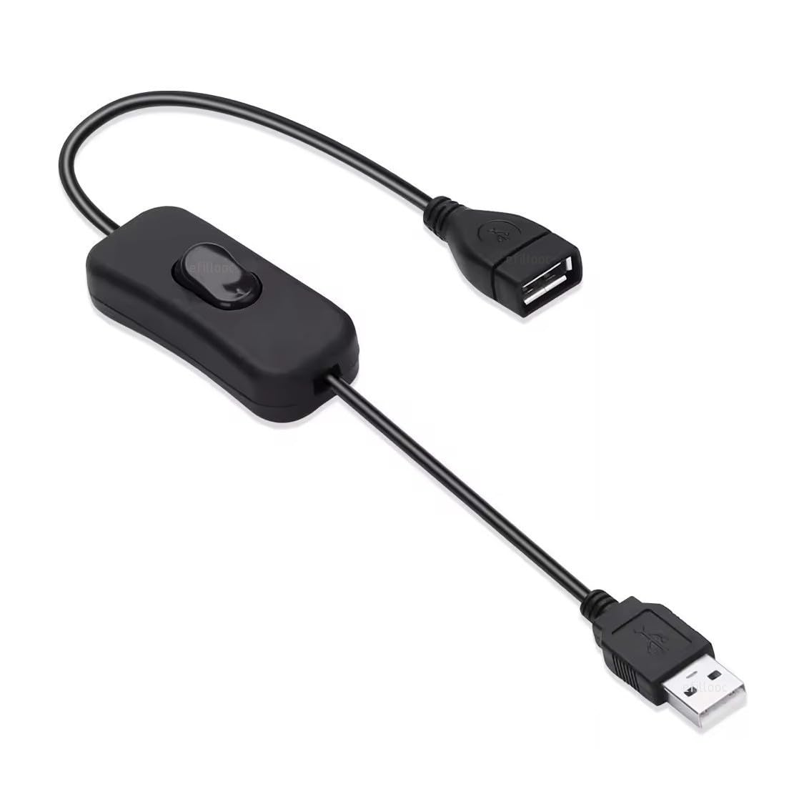 Efillooc USB Cable With ON OFF Switch for Power Control, No Data Charging only (USB A ONOFF)