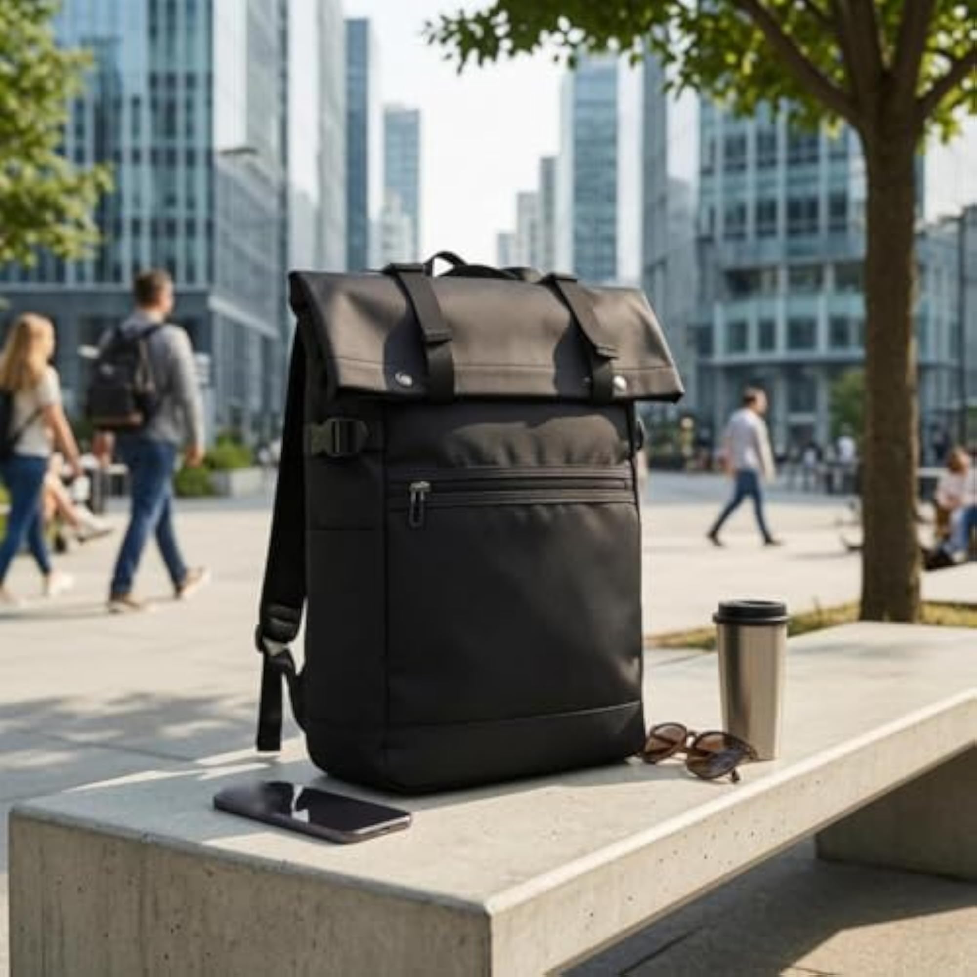 Front Buckle Closure 17-Inch Backpack for Commuting