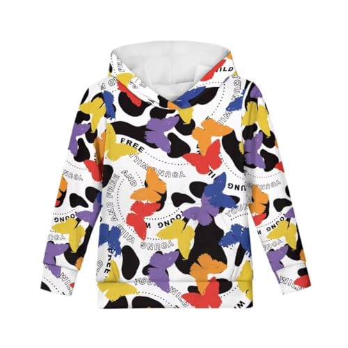 Colorful Boys Girls Pullover Hoodies Long Sleeve Sweatshirt with Pockets