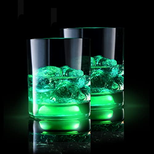 Verres pour whisky haut de gamme TOCCO - Verres à cocktail qui commencent à briller au toucher - Verres luminescents pour whisky, ainsi que pour liqueur, bourbon ou scotch - Glowing whiskey glass