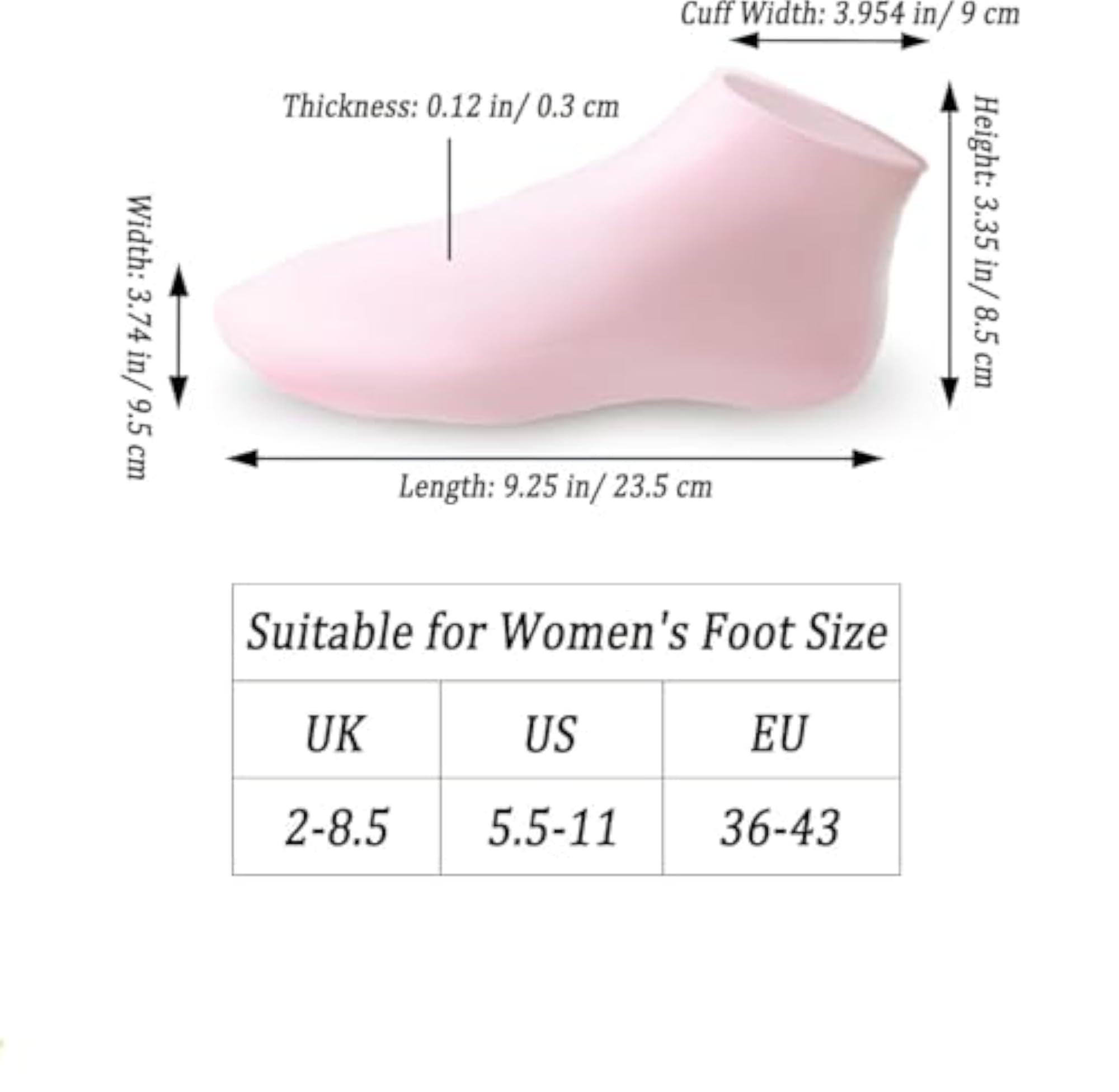 Silicone Full Foot Socks for Cracked Skin Relief