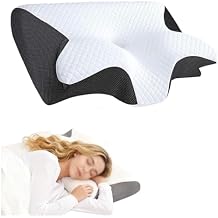 Ergonomic Pillow Pillows for Neck and Shoulder Pain Memory Foam Pillow Orthopedic Pillow Pillows for Side Sleepers Anti Snoring Pillow Black