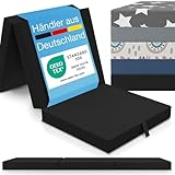 ELONEO Klappmatratze 65x195 cm, 9 cm hoch, Klappmatratze Kinder faltbar, klappbare Gästematratze, Faltbare Matratze, Reisematratze für Kinder und Erwachsene für Reisen und Camping