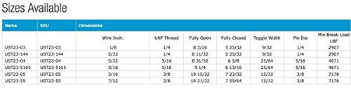 Nautos Long Reach Toggle & S/S TURNBUCKLE (INCH) by Sta Lok (7/32-3/8 Thread)