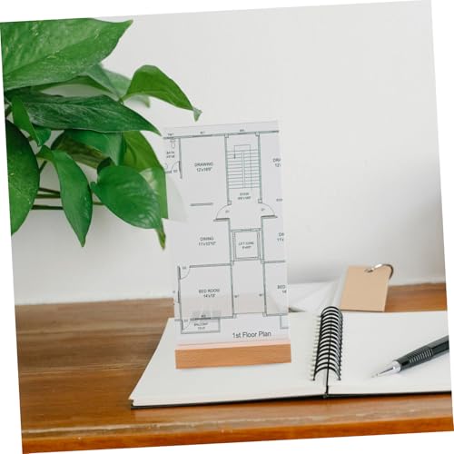 Porte-menu double face transparent avec socle pour affichage de flyers - 5