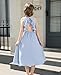 HOZIY Spring Dresses for Girls Light Blue Halter Neck Dress 7-8 Tiered Ruffle Belt Flowy Easter Wedding Elegant Dress