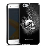 DeinDesign Coque en Silicone Compatible avec HTC One A9 s Étui Silicone Coque Souple Gothique Crâne Têtes de Mort