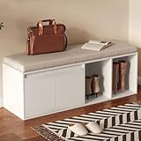 Miuuod Schuhbank, Garderobenbank, Schuhwechselhocker mit gepolsterter Sitzfläche für Schlafzimmer, Eingangsbereich und Flur