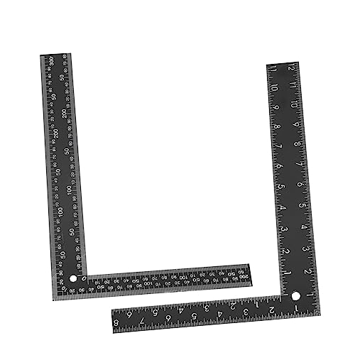 Règles à dessin en acier avec double repère métrique et angulaire pour traçage précis