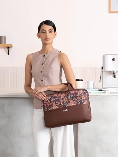 Image of ZOUK Arin Laptop Bag | Slim & Stylish Laptop Bag for Women Office Use | Fits 15.6+ Inch Laptop | Padded Compartment Fits up to 17 Inch Laptop | Water-Resistant | Lightweight
