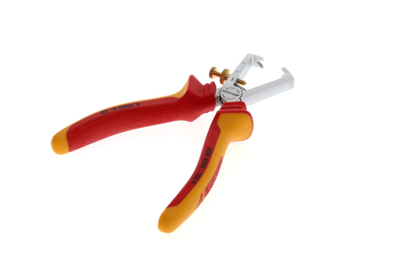 GEDORE VDE 8098-160 H VDE Stripping Pliers with VDE Insulating Sleeves 160 mm
