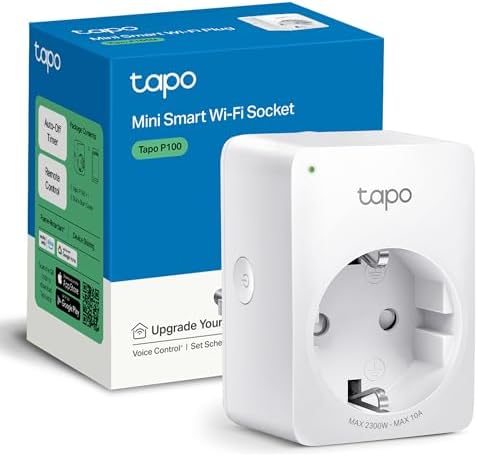 TP-Link TAPO P100 - Wi-Fi Mini Smart Plug, ideal para agendar lig...