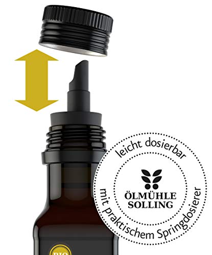ÖLMÜHLE SOLLING - BIO Leinöl | Täglich mühlenfrisch kaltgepresstes Öl aus Leinsamen. Leinöl mit mildem und nussigem Geschmack. Reich an Omega-3-Fettsäuren | Inhalt: 500 ml