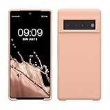 kwmobile Cover per Google Pixel 6 Pro Custodia - Back Case per Smartphone in Silicone TPU - Protezione Gommata - pesca pastello