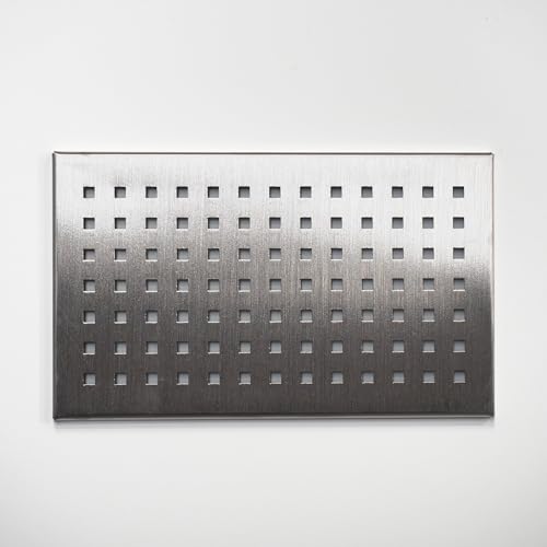 WITEN&NOCK Abdeckung aus Edelstahl für SMC Duschwanne Abflussgitter 120x200 mm