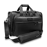 Briggs & Riley Underseat Duffle Bag - Personal Item Travel Bag for Women & Men, Carry On, Fits Under Airplane Seat, Weekender & Overnight Luggage, Lightweight - Baseline Collection, Black