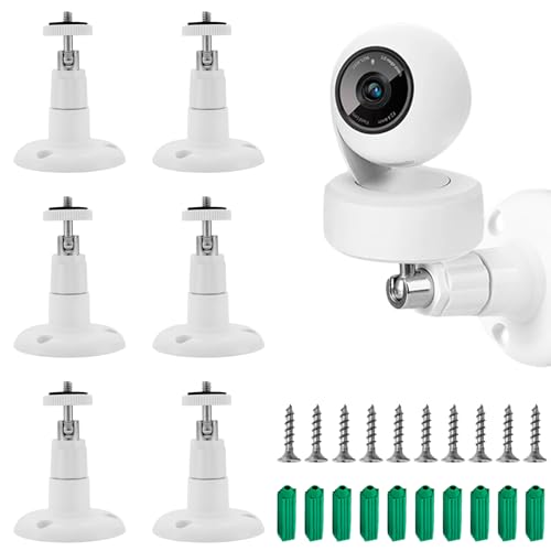 Sporgo Soporte de pared para cámara de 6 unidades: soporte ajustable para cámara de 360°, soporte...