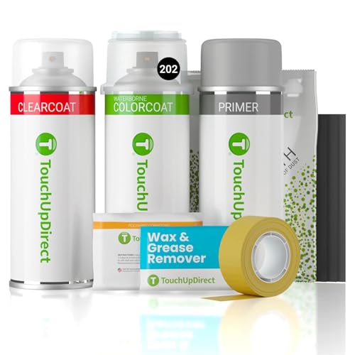 TouchUpDirect 202 Black Compatible with Toyota Exact Match Touch Up Paint Aerosol - Platinum Kit