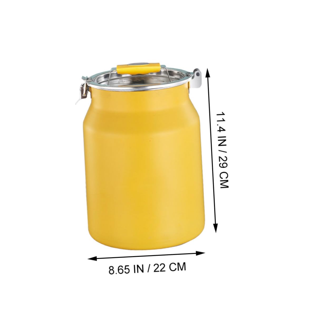 Gatuida Contenitore per Riso in Acciaio Inox Giallo, Secchio Sigillato