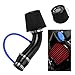 BARTOO 3'' Cold Air Intake Kit Aluminum Automotive Cold Air Intake Pipe Filter Induction Flow Hose Pipe Kit, Black