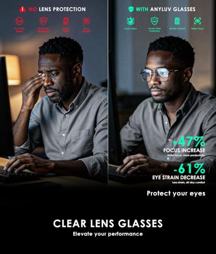 Image of ANYLUV Blue Light Glasses Men /Women, Blue Light Blocking Glasses, Computer Screen Blocker Eyes Protection Glasses