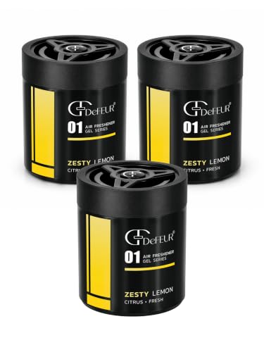Image of Zesty Lemon Gel Car Perfume | 140g Leakproof Air Freshener | Lemon Car Perfume | Long-Lasting 35 Days | Premium Car Accessories (Pack of 3)