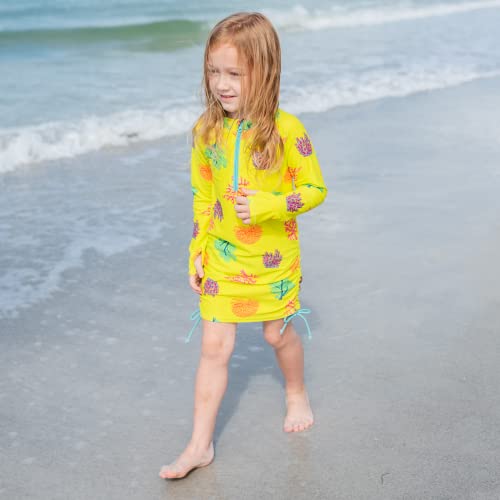 Image of SwimZip Girls' Long Sleeve Swim Dress Cover Up Swimsuit - UPF 50+ Sun Protection