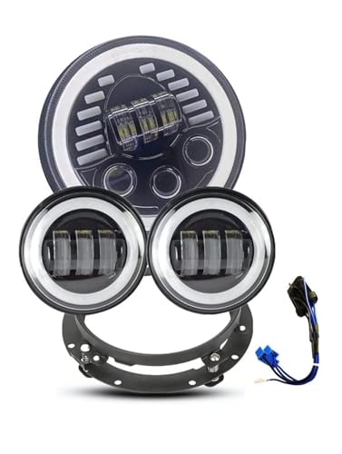 Phare de moto LED gauche droite 4.5 pouces avec support 7 pouces pour Electra Glide