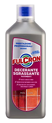 FULCRON Decerante Sgrassante Pavimenti, Detersivo Per Pulizia Pavimenti Intensa, Anche Parquet e Laminati, Profumato, 1 Litro