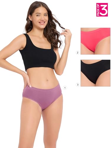 Culottes en coton lot de 3 Clovia taille 40 anti-irritation taille moyenne stretch