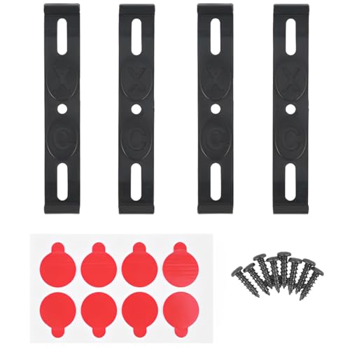 NHQZ Portatarga senza cornice,4 pezzi portatarga auto,supporto invisibile per targa auto Con viti e adesivi, Supporta le targhe europee,Nero