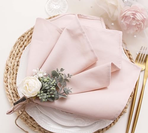 JINVASE Cotton Cloth Napkins Set of 12, Dinner...