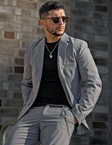 Image of COOFANDY Mens Sport Coat Casual Blazer One Button Business Suit Jacket