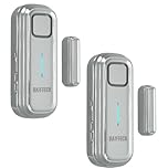 DAYTECH Fridge Door Alarm with Delay 1/2/3/4 Mins When Opend Window Alarm Close Doors Reminder Freezer Door Sensor or Chime 0 to 120 dB for Ajar Warning Silver 2 Packs