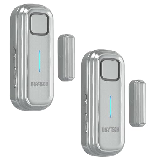 Daytech Refrigerator & Freezer Door Alarm - Adjustable 1-4 Minute Delay, 0-120dB Adjustable Siren, Door/Window Sensor for Home or Business (2 Pack, Grey) by Daytech - Used condition - US$26.08