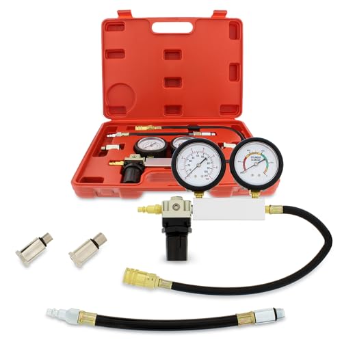 ABN Cylinder Leak Detector & Engine Compression Tester Kit – Piston Ring, Valve, Head Gasket Diagnosis Leakage Test Set