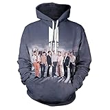 BIDSNUAS Women's Hoodies 3D Printed Long Sleeve Drawstring Lightweight Hooded Sweatshirts Pullover Hoodies 1-XX-Large