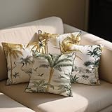 Wasserdichtes Outdoor-Kissen, 90 x 90 cm, Samt-Sofakissen, 4er-Set...