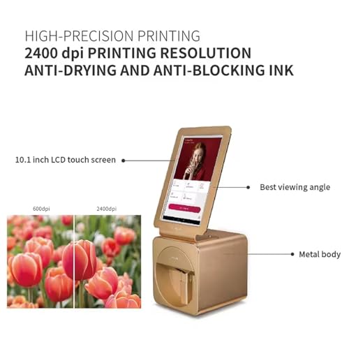 AYGJKIE Nail Printer for Hair Salons,Nail Art Printing Machine for Beauty and Personal Care,Support to Upload Pictures,with Screen - Image 2