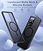 FNDMIL[NO.1 Magnetic for Samsung Galaxy S20 Ultra Case with MagSafe[Military Grade Drop Tested][Translucent Matte][Anti-Fingerprint] Soft Silicone Bumper for Samsung Galaxy S20 Ultra Phone Case,Black