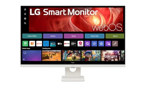 LG Smart Monitor 32U721SA-W.AEU, 32', 4K UHD (3840x2160), HDR10, IPS, webOS 24, USB-C (65W), Bluetooth, DCI-P3 90%, Smart TV Funktionen, HDMI, DisplayPort, Schwarz