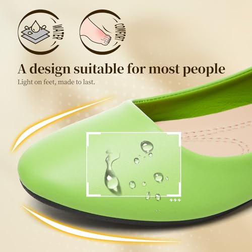 Image of Women's Ballet Flats Shoes Comfortable PU Leather Dress Slip on Shoes Teacher Business Casual