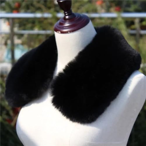 Faux Fox Fur Collar Scarf For Women Rabbit Fur Scarves Neck Shrug for Fall Winter Spring Jacket Men2